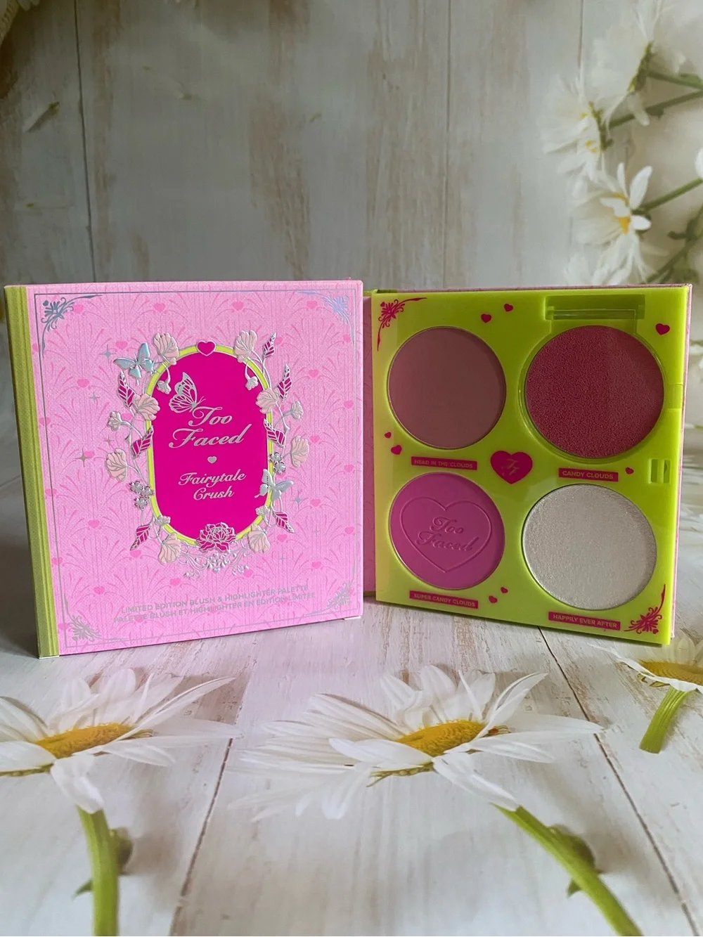 Too Faced Limited Edition Fairytale Crush blush & Highlighter Palette NIB